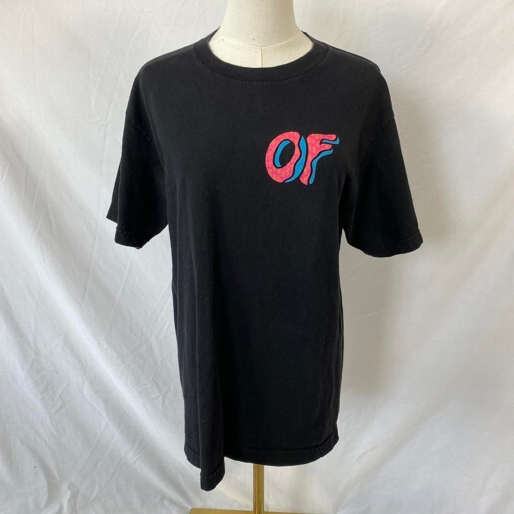 Odd Future black shirt pink blue donut logo size large music rapper
